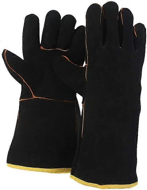 Heat Resistant Fireproof Giant,Welding High Temperature Gloves(Black)