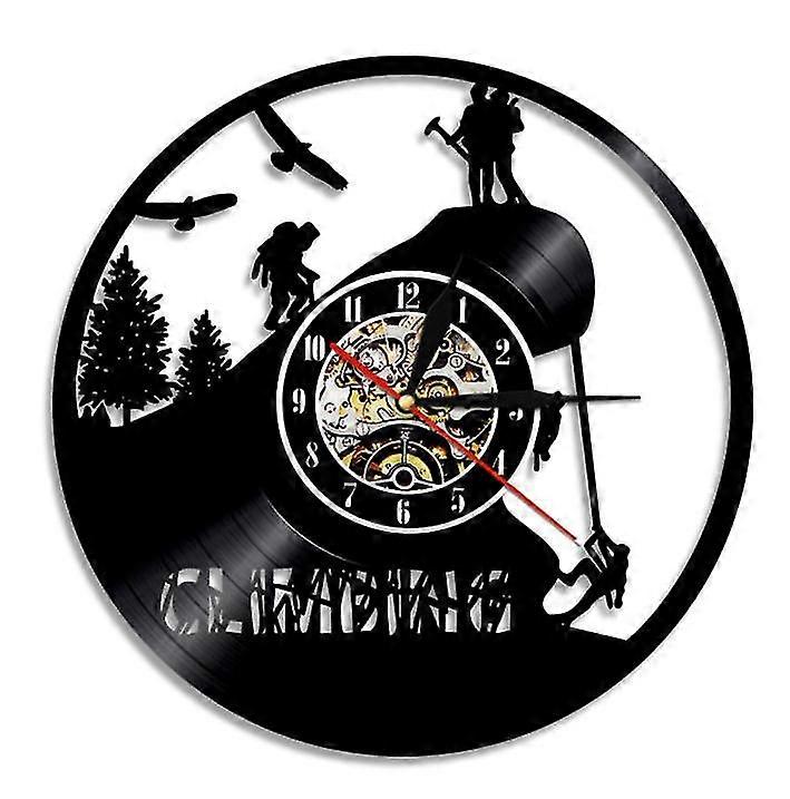 Mountain Climbing Vinyl Record Wall Clock,retro Decorative Wall Clock