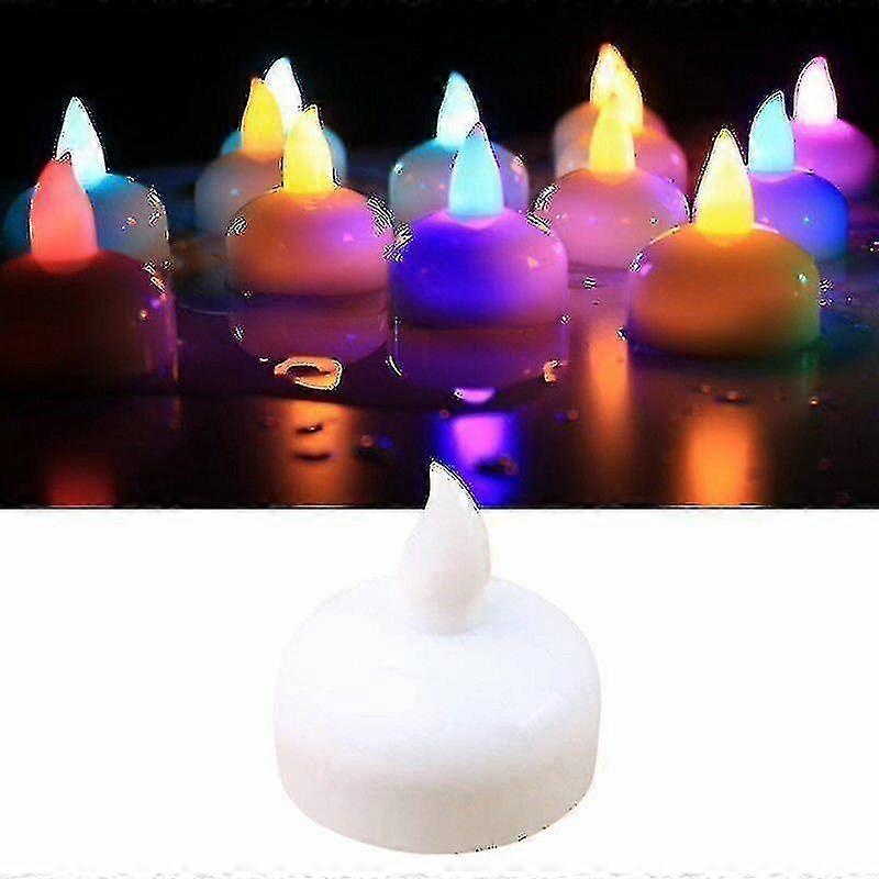 Mc-12 Or 24x Waterproof Led Tea Light Candles Floating Electronic Water Flameless G