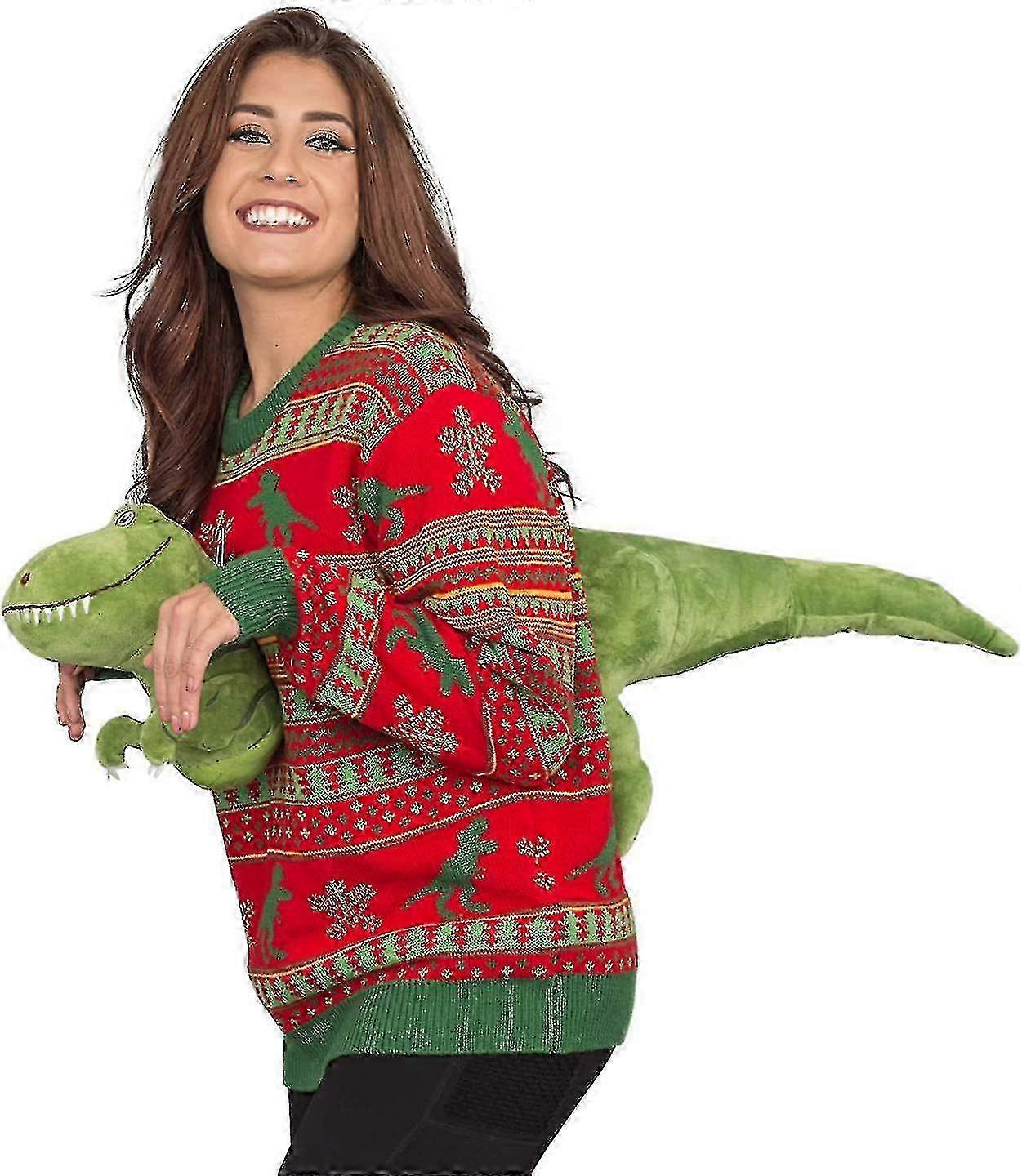 3d Tyrannosaurus Rex Plush Toy Exquisite Women's Sweater Christmas Sweater Christmas Gift