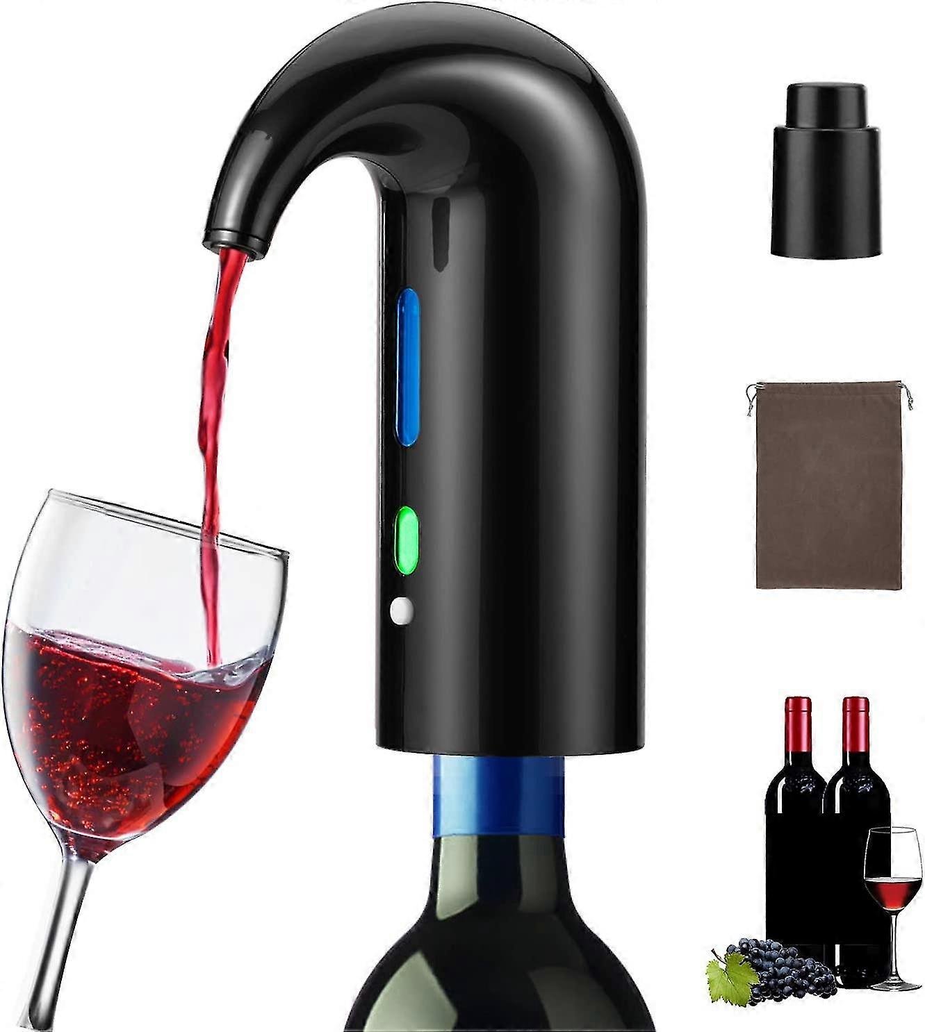 Electric Wine Aerator, One Touch Portable Wine Decanter, Multi-smart Auto Filter Wine Oxidizer Dispenser With Usb Rechargeable, Red Wine Accessories (