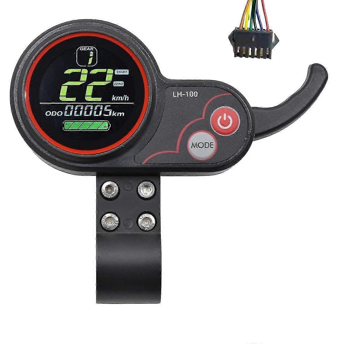 LH100 Dashboard 60V Electric Scooter LCD Display Throttle Meter 6PIN for Electric Scooter/Ebike LCD Display Speedometer
