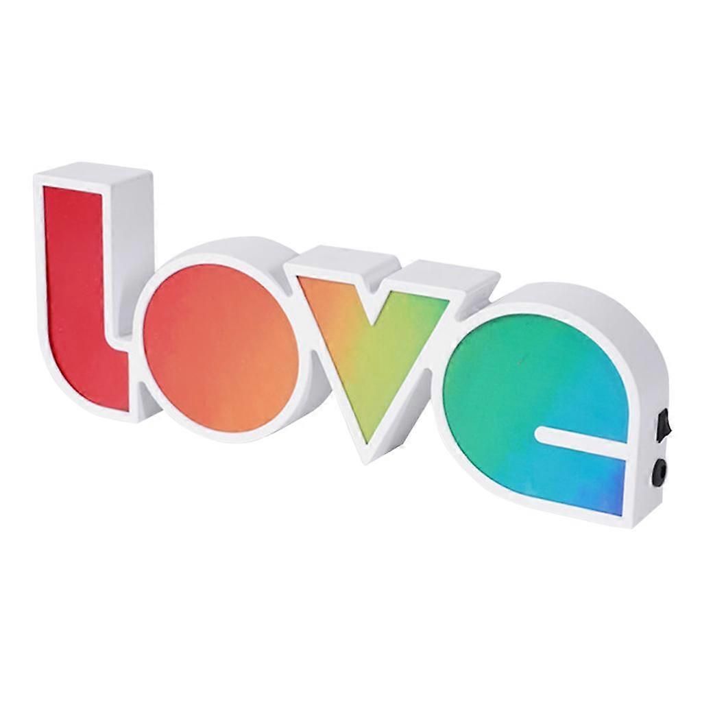 Modern Romantic LED Light Board LOVE Modeling Signs Lamp Party Desktop C