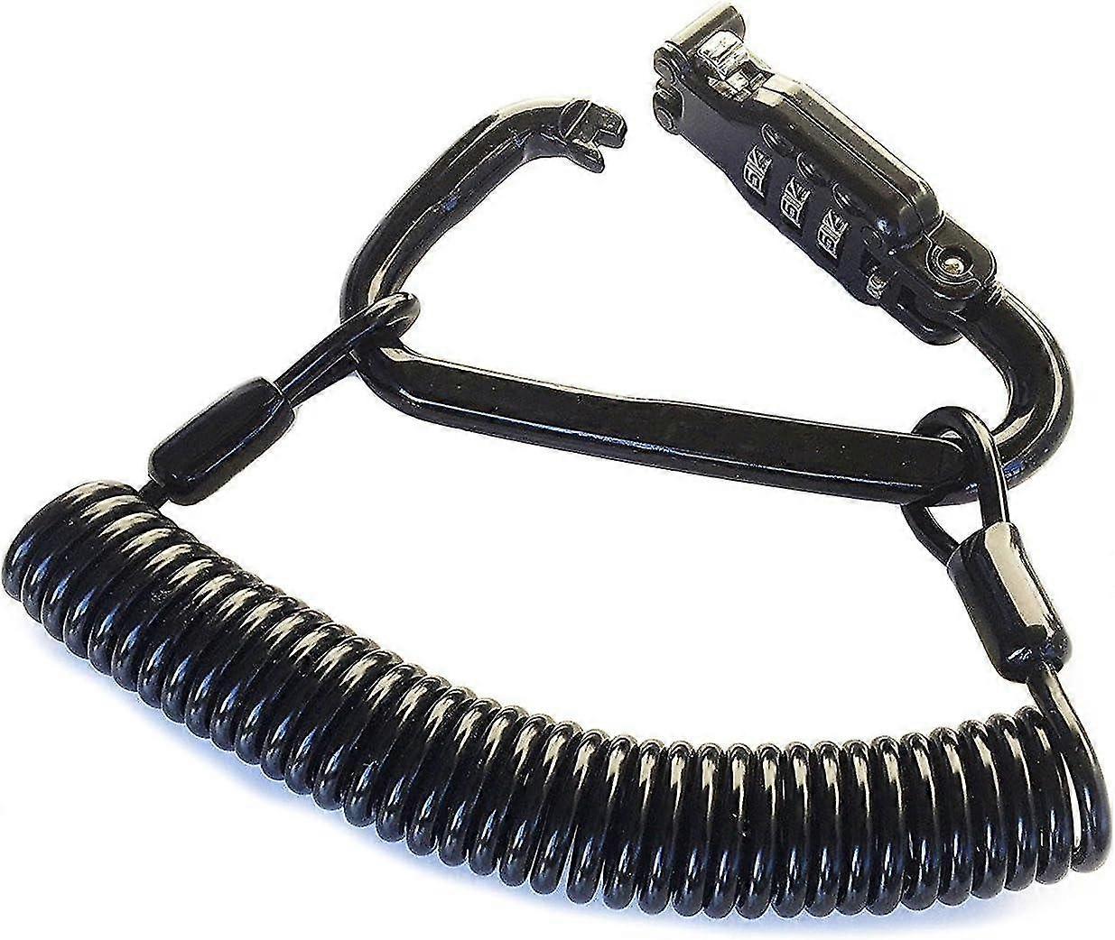 Motorcycle Helmet Lock & Cable, Heavy Duty Universal Combination Lock Cable Caribeaner Lock Motorcyc