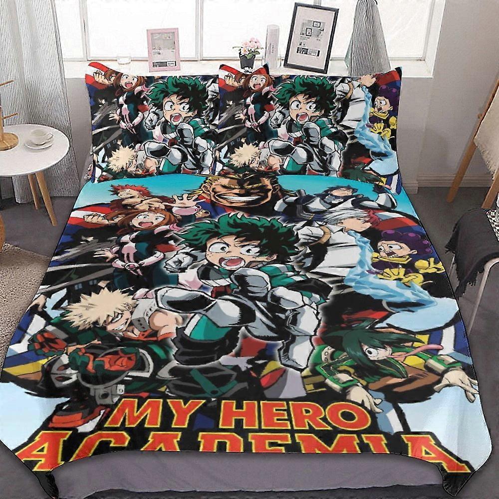 yatak takımı CA584 My Hero Academia Nevresim Takımı 3 Parçalı Nevresim Takımı Yumuşak Sıcak Ve Rahat Yumuşak Yatak Takımı, 1 Nevresim ve 2 Yastık Kılıfı ile