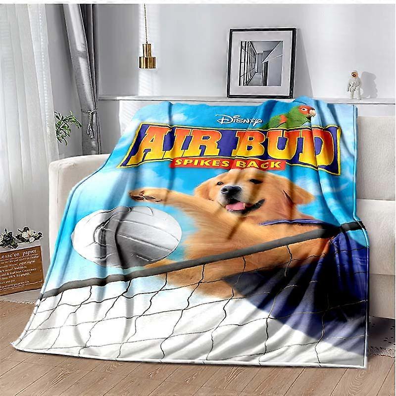 v721 Warm Soft  Air Bud Dog Custom Blanket Fluffy Children and Adults  Sofa Plush Bedspread Throw Blanket for Sofa Bed tyy721