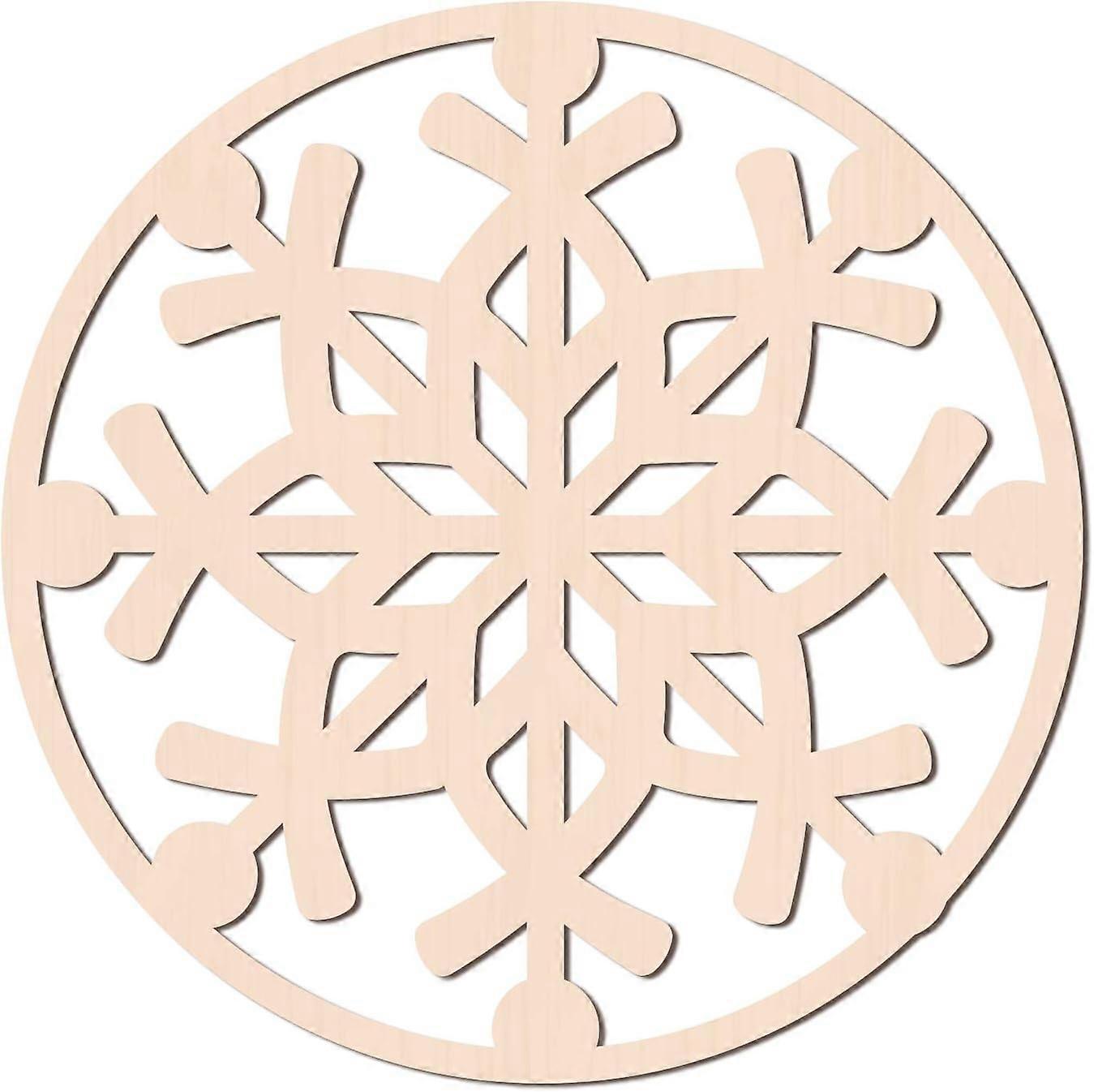 12インチ木製スノーフレークウォールアート神聖幾何学家の装飾レーザーカット壁掛け装飾アートホームデコレーションのための木製壁彫刻