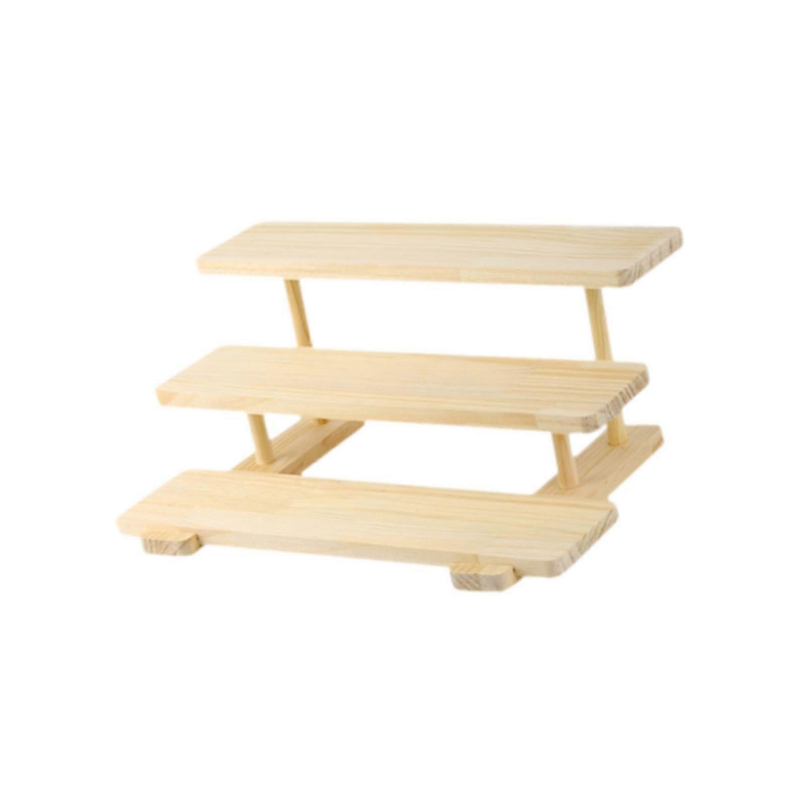 Display Rack Schreibtisch Handwerk Figur Arbeitsplatte Regal Holz Display Riser Ständer 40 cmx26 cmx18 cm