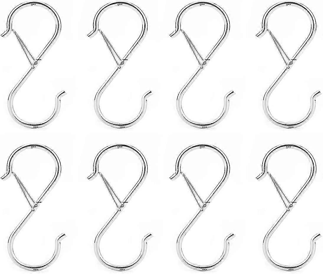 8pcs S Hooks For Hanging, S Shaped Hooks For Racks Shelf Units
