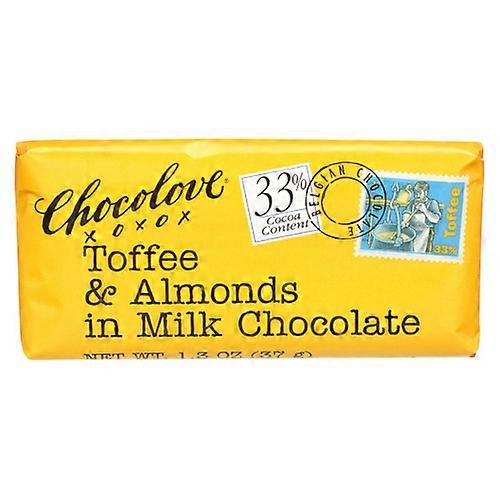 Chocolove Toffee And Almonds Milk Chocolate ,1.3 Oz(Case Of 12)