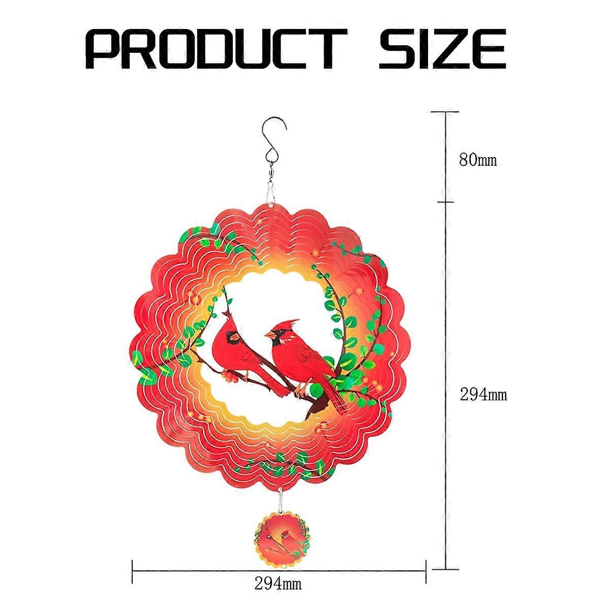 ウィンドスピナーメタル3D回転風鈴ラグジュアリーアートガーデンハンギングアウトドアデコレーション