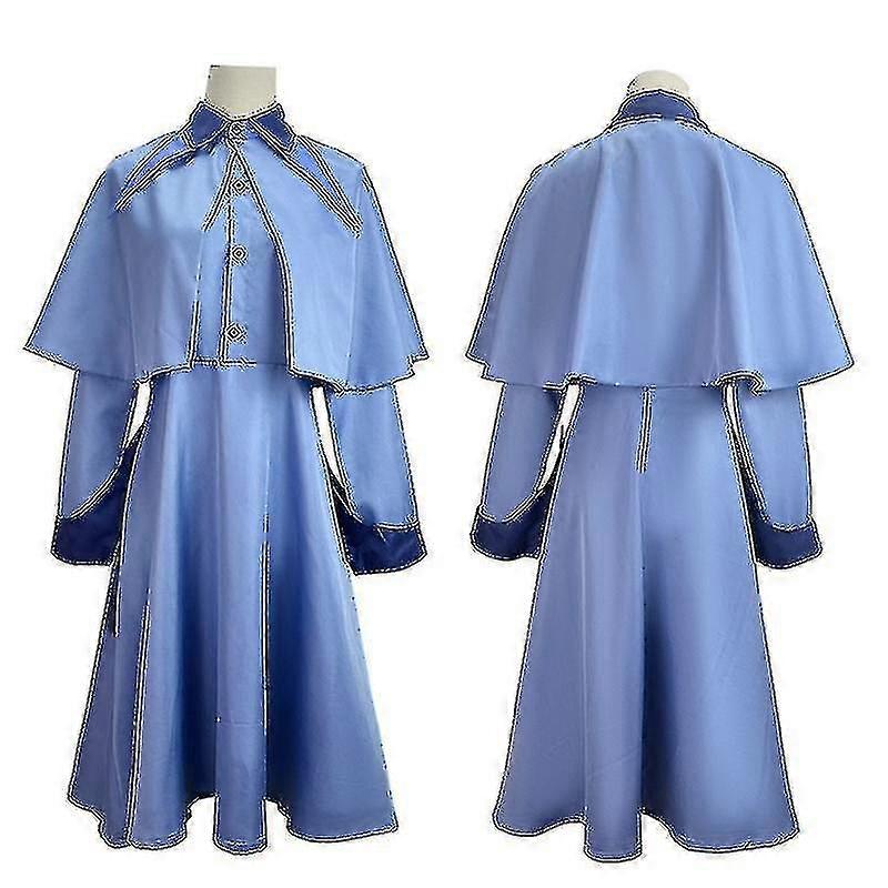 Dámske modré šaty Cape Hat Set Role Play Kostým