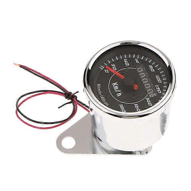 Motorcycle Speedometer Double Color LED Light Odometer Speed Meter Gauge Mile For Cafe Racer Motorbike Universal