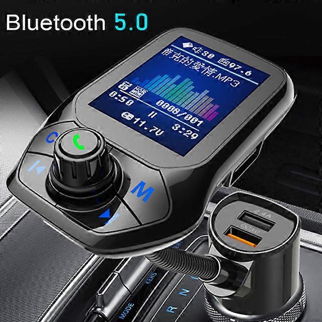 2023 Car MP3 Music Player Bluetooth 5.0 receiver FM transmitter Dual USB QC3.0 Charger U disk / TF Card lossless Music