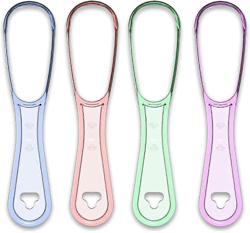 4PCS Tongue Scraper Tongue Cleaner Brush for Help Getting Rid of Bad Breath, Food Scraper