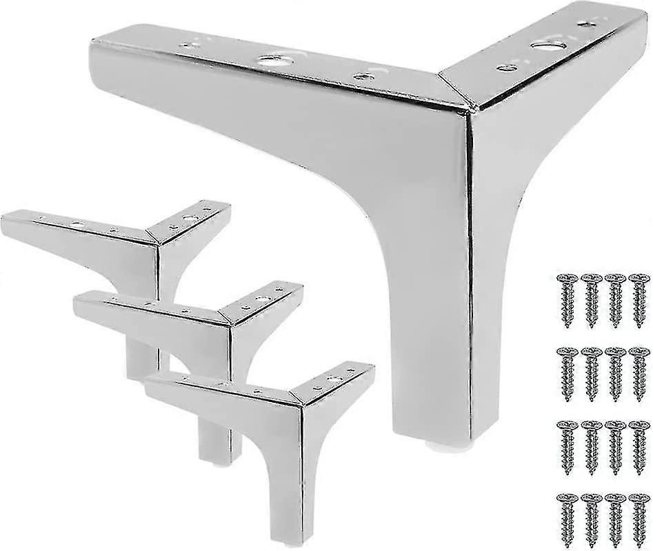 13cm / 5 polegadas Pernas de Móveis Pernas Cromadas Sofá Pernas Conjunto de 4, Moderno Table Legs Metal