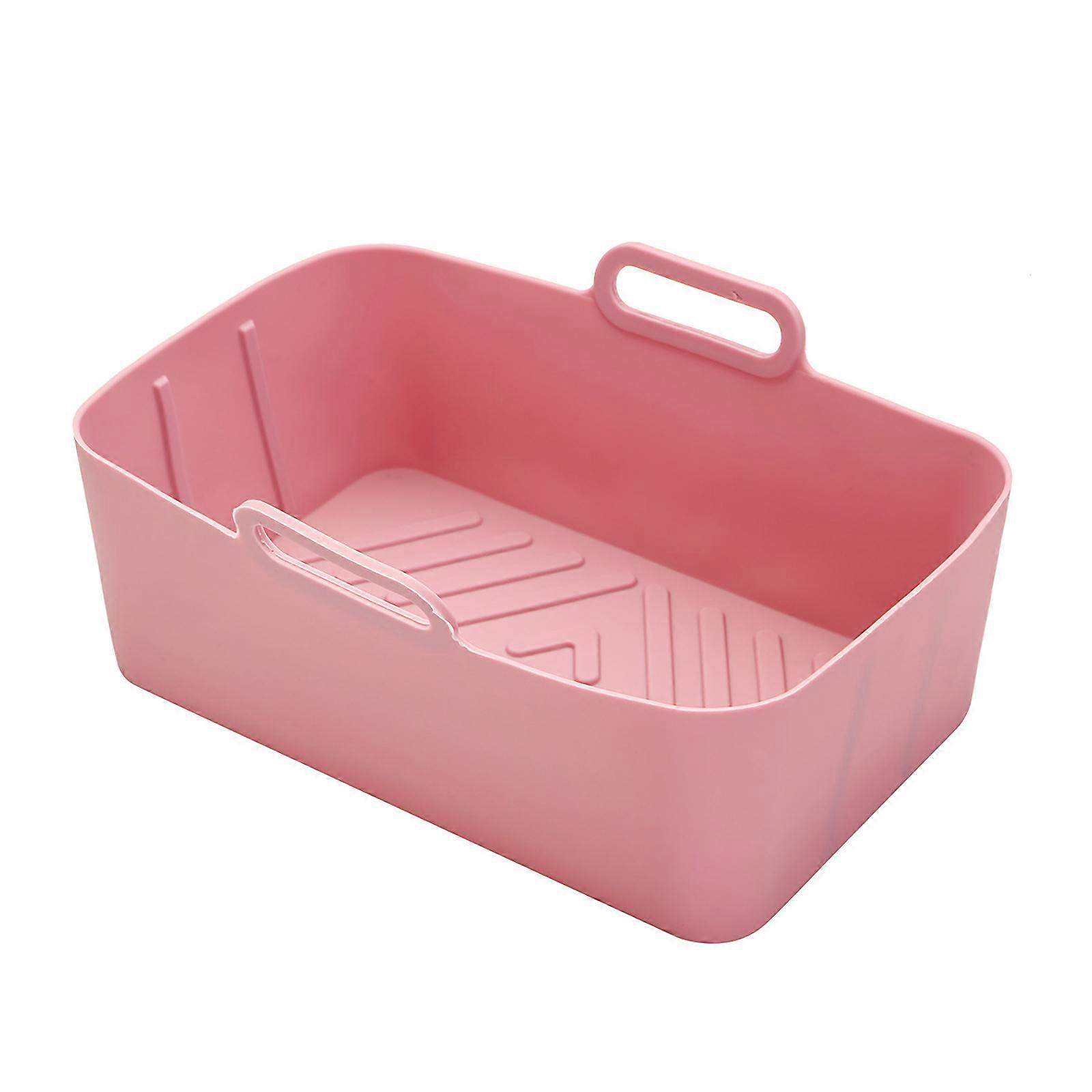 2x Silicone Pot for Air Fryer Dual Basket Liner Handle Baking Pan Fit For Ninja