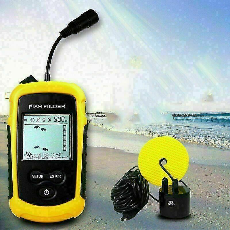 Fish Finders Alarm 100M , Handheld Wired Fishing Sonar Sonar Lcd Depth Finder Echo Sounder