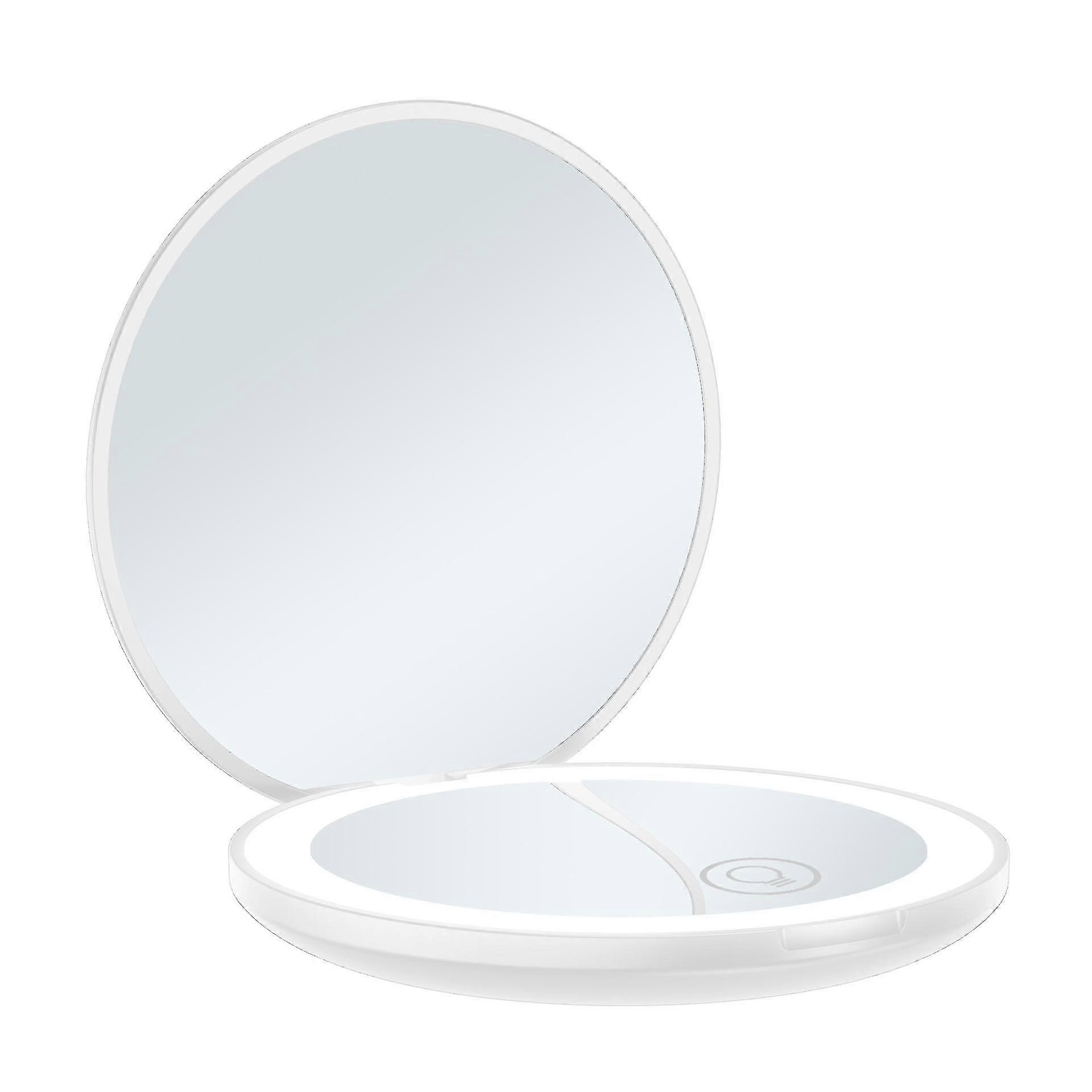 Compact Mirror 3.5" Rechargeable Pocket Mirror (white)