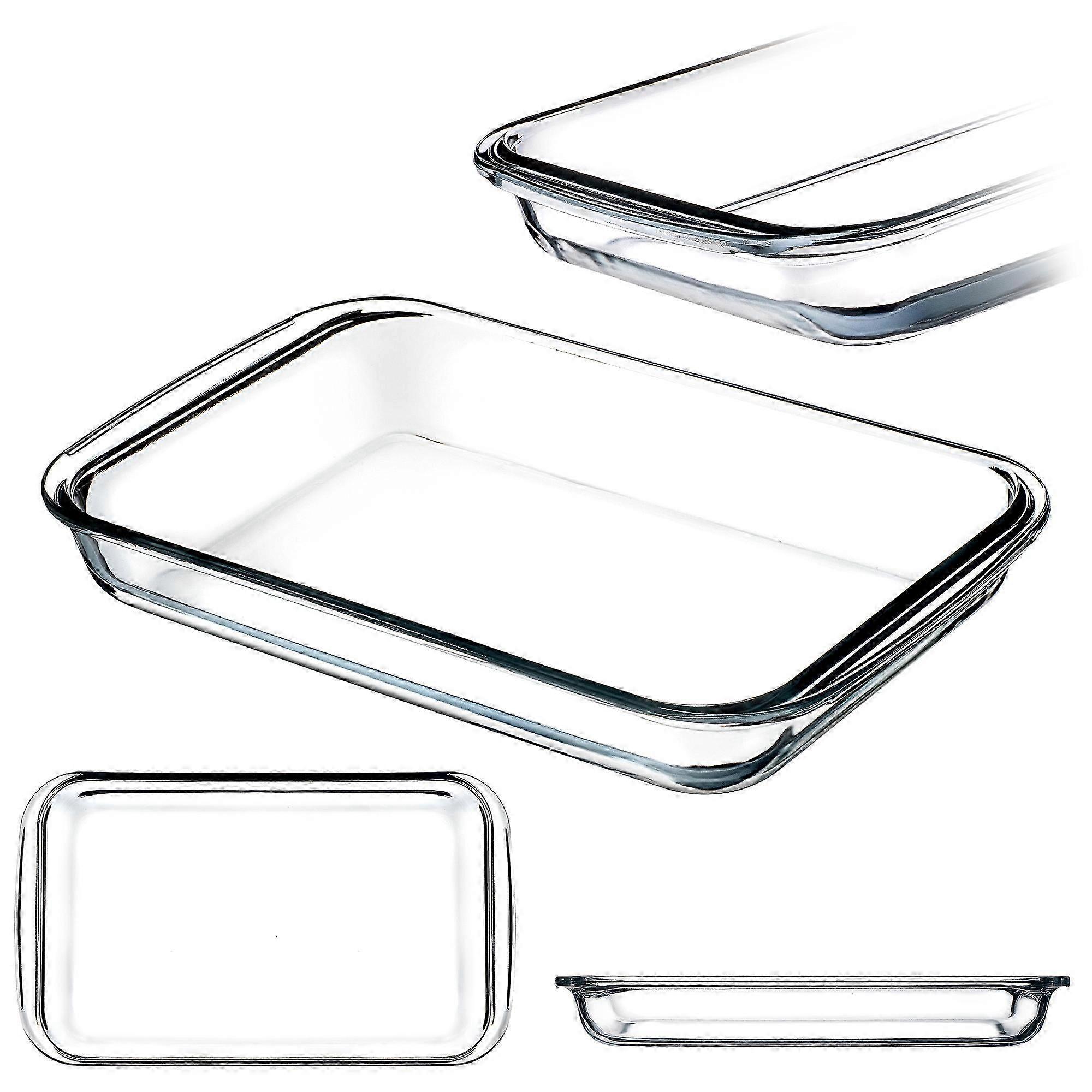KADAX Gryta Form 3L Rektangulärt Glas Ugnsgratäng 39x23cm