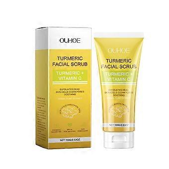 Lo scrub viso esfoliante alla curcuma ripara delicatamente la pelle morta, esfolia, illumina e leviga la pelle