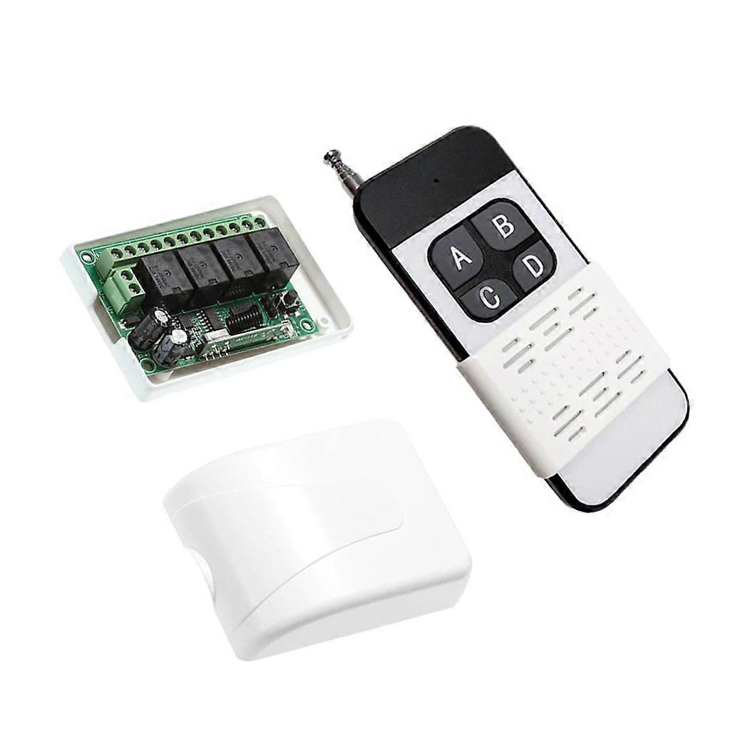 433MHz RF Wireless Switch Transmitter 4 Button Garage Opener Electric Garage Door Light Remote Control Key Fob