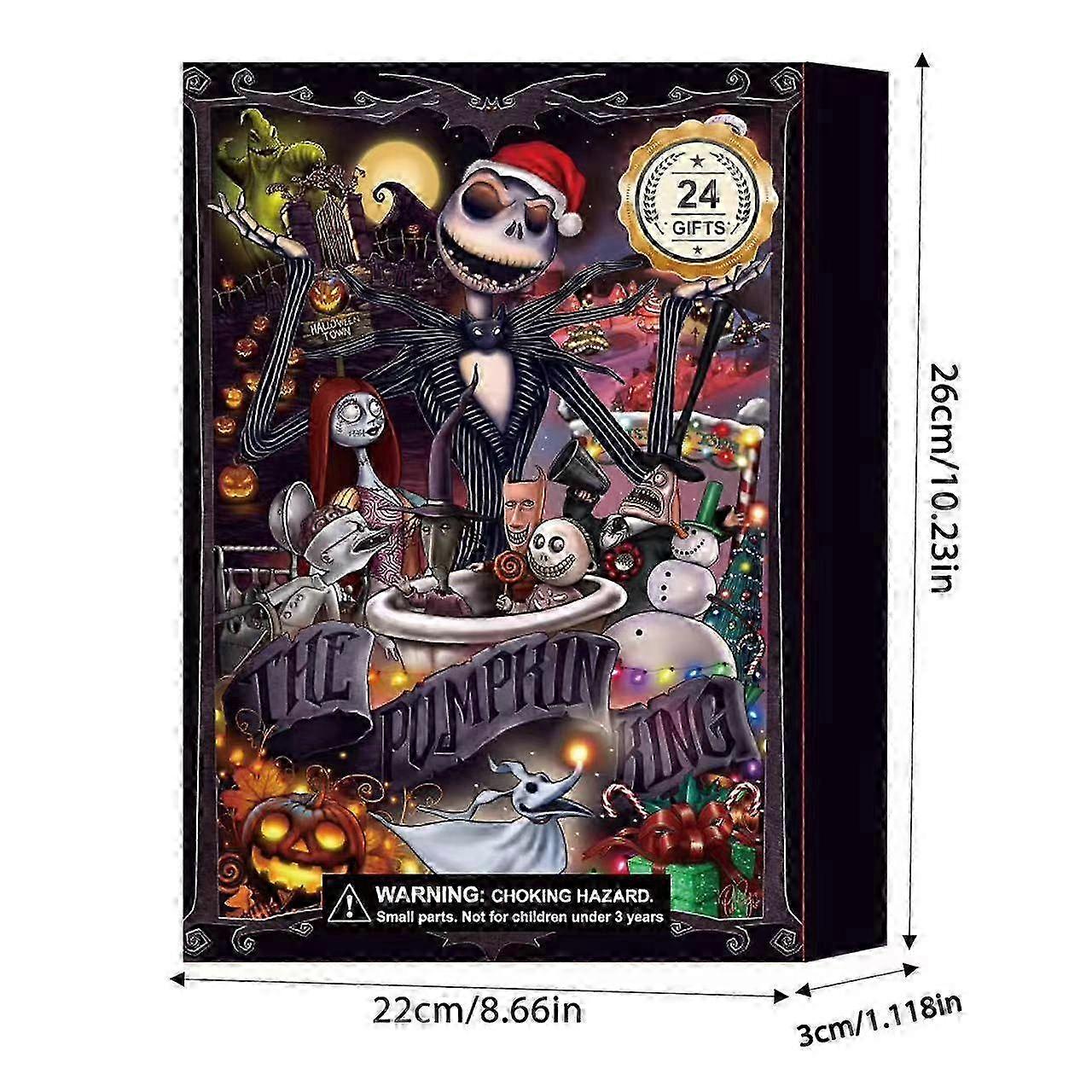 Christmas Advent Calendar New Halloween Countdown Calendar Blind Box Ghost Atmosphere Gothic Christmas 24 Gifts Advent Day Box