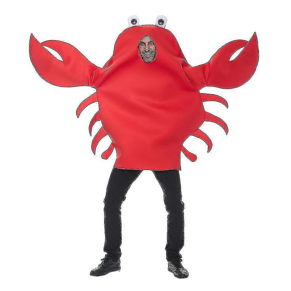 コスプレ、ハロウィーンパーティーのための面白い海洋生物エビとカニの衣装