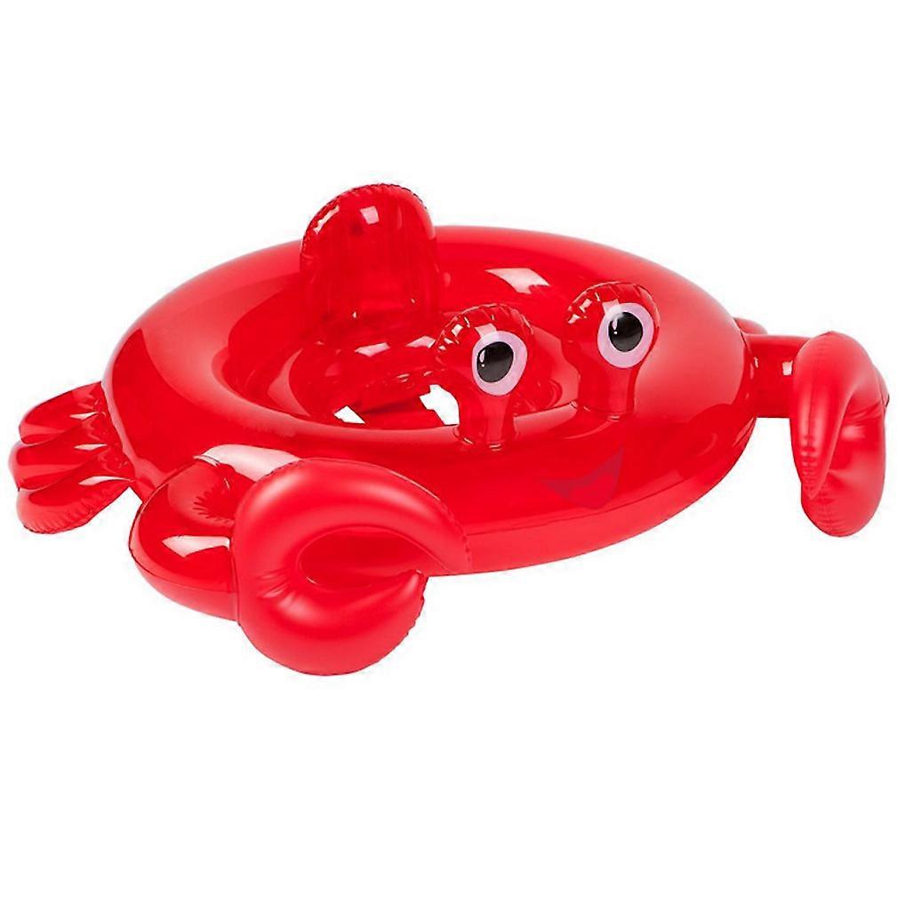 Red Crab Swimming Ring Inflatable Pool Float with Seat for Baby