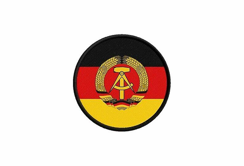 Patch ecusson flag germany rda is printed thermosticker round round roundcarde