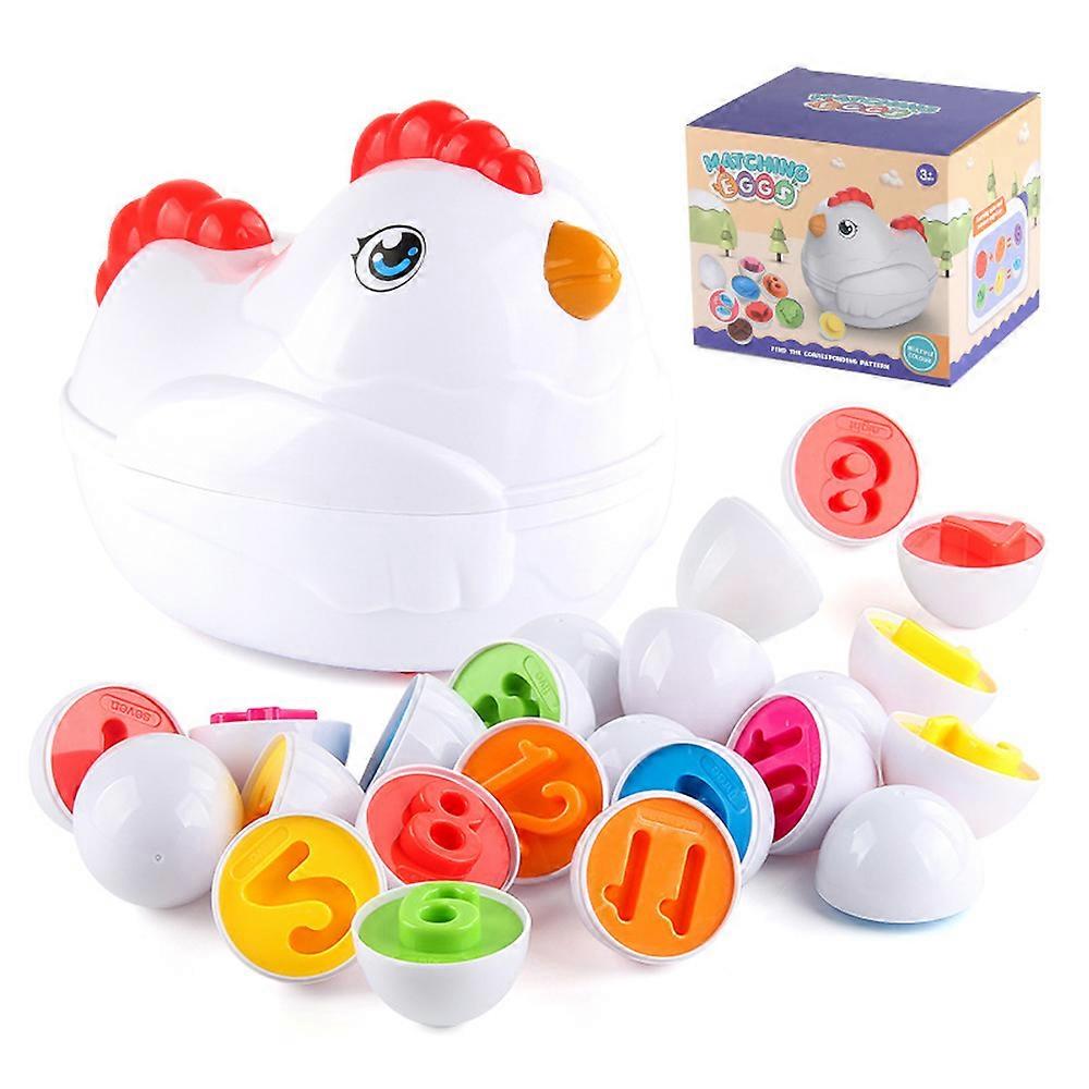 12 Pieces Kids 3D Puzzle Kids Toys Puzzle Smart Egg Traffic Shape Matching Game