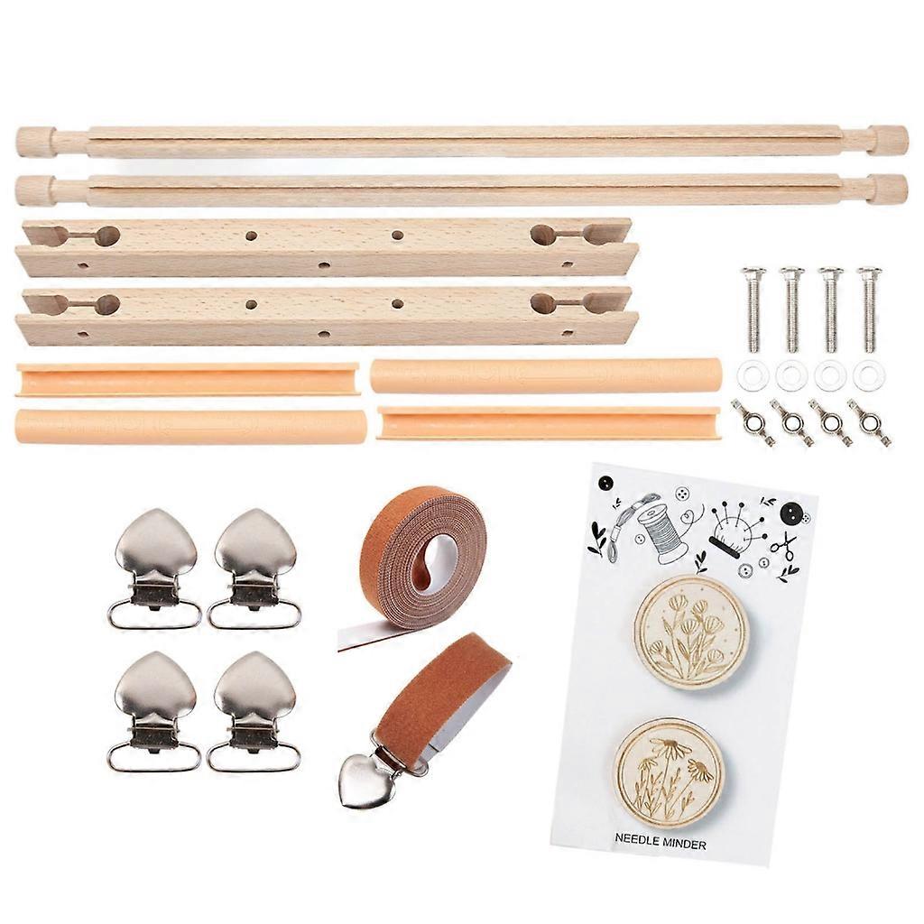 Cross Stitch Frame, Beech-Wood Quilt Frame Needlepoint Holder Floor Table Stand