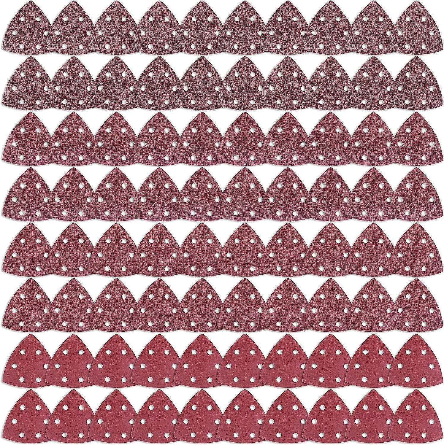 80 Pieces Triangle Sandpaper Grit 60/80/120/240 Sandpaper for Sanding and Polishing