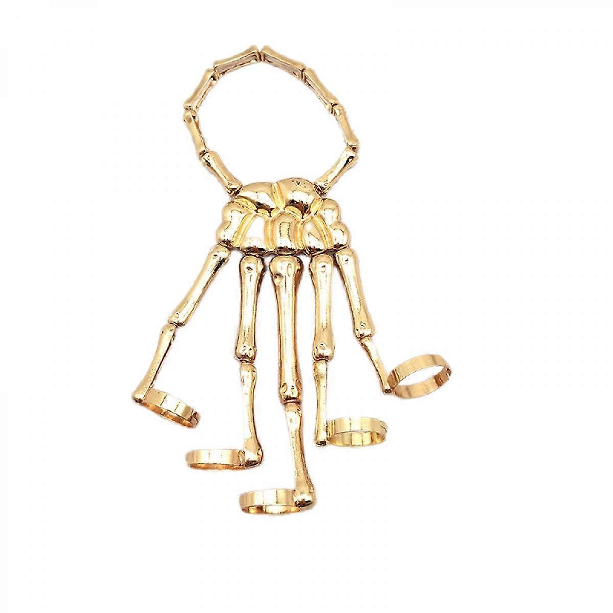 Accessories Black Hem Gothic Skull Tools Full Hand Skeleton Bracelet Rings