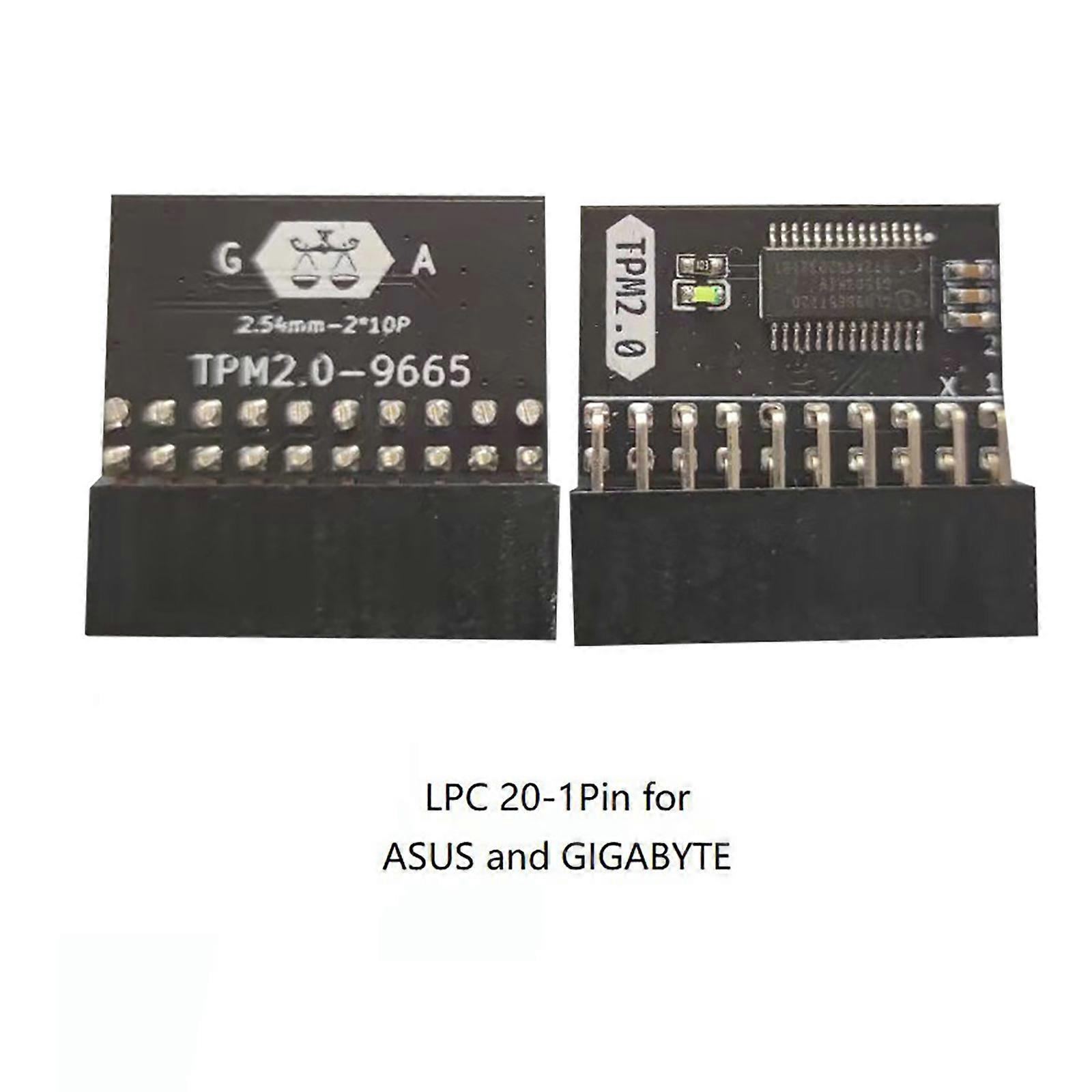 Módulo de protección de 20 pines compatible: para Asus TPM-L R2.0 / Gigabyte GC-TPM 2.0 20 pines 20-1 pin