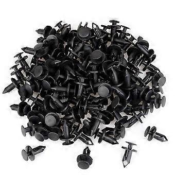 120 sztuk Plastikowe zapięcia samochodowe Nit Klipy Czarne klipy samochodowe Klipy Plastikowe nity Skrzydło Skrzydło 8mm Push Hole Plastikowe nity Fastener