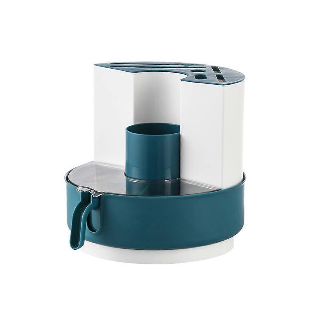 360 Rotating Storage Box Kitchen Shelf Seasoning Rack Knife Chopsticks Holder Organizer Container