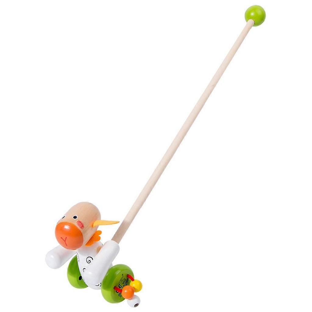 Brinquedo de passeio de bebê de desenho animado Push and Pull Learning Walking Toy