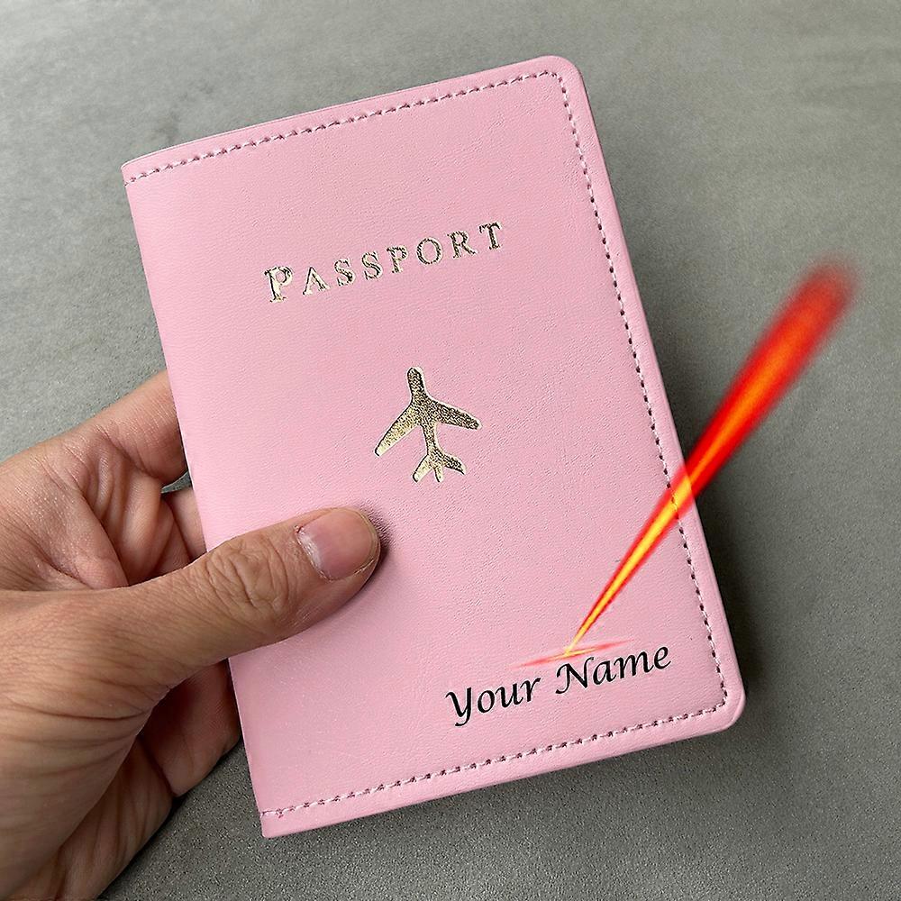 Capa de passaporte personalizada com nomes e logotipo de viagem Capa de passaporte personalizada porta-passaporte gravado