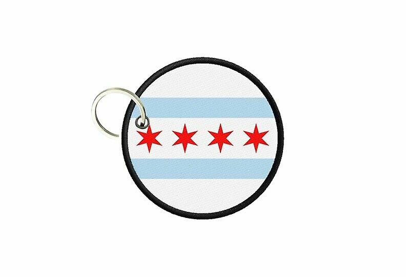 Keychain keys flag chicago camo print round round round