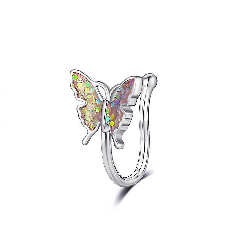 Butterfly Fake Nose Ring Non Piercing Clip On Nose Ring Indian Style Nose Cuff