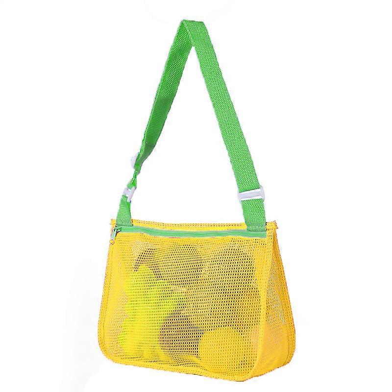Beach Bag Storage Shell Webbing Mesh Lightweight Children Adjustable Carrying Straps Sand Toy Totes