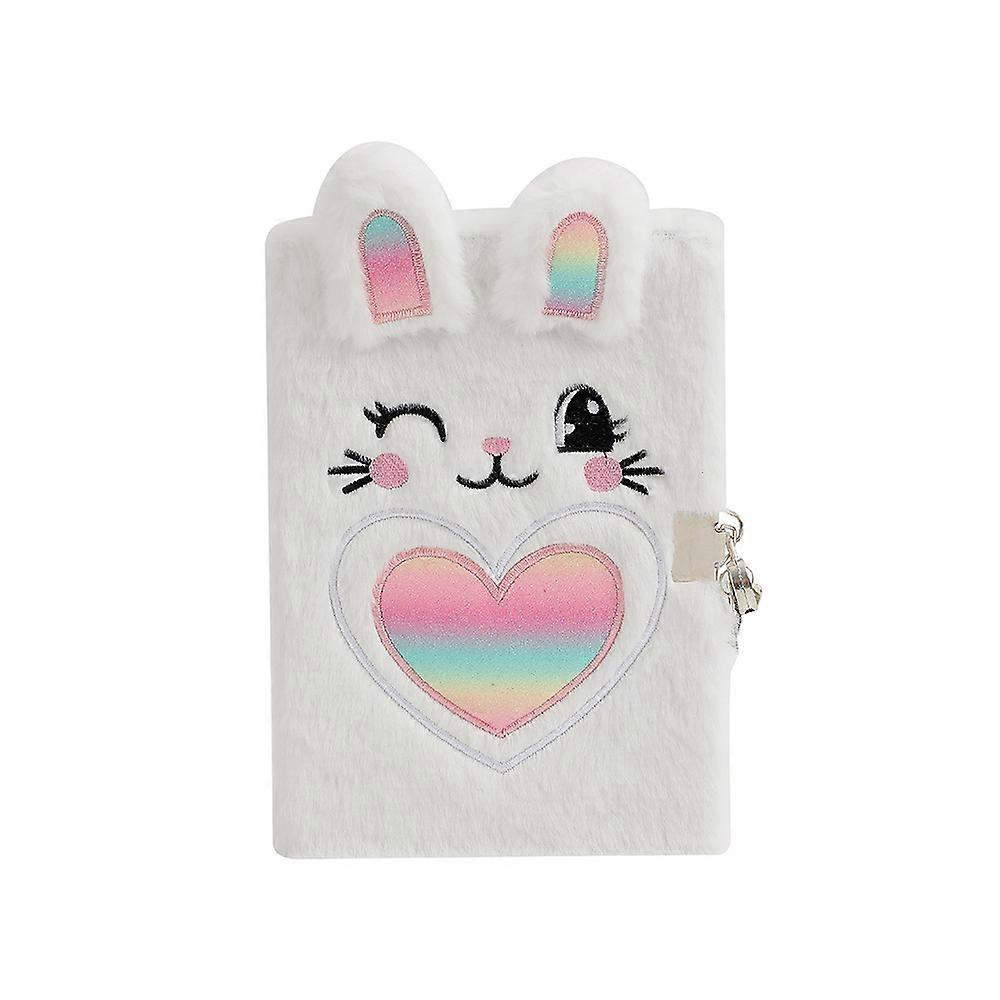 Lovely Notebook Daily Use Plush Rabbit Notebooks Fluffy Diary Notepads Daily Use Notebook