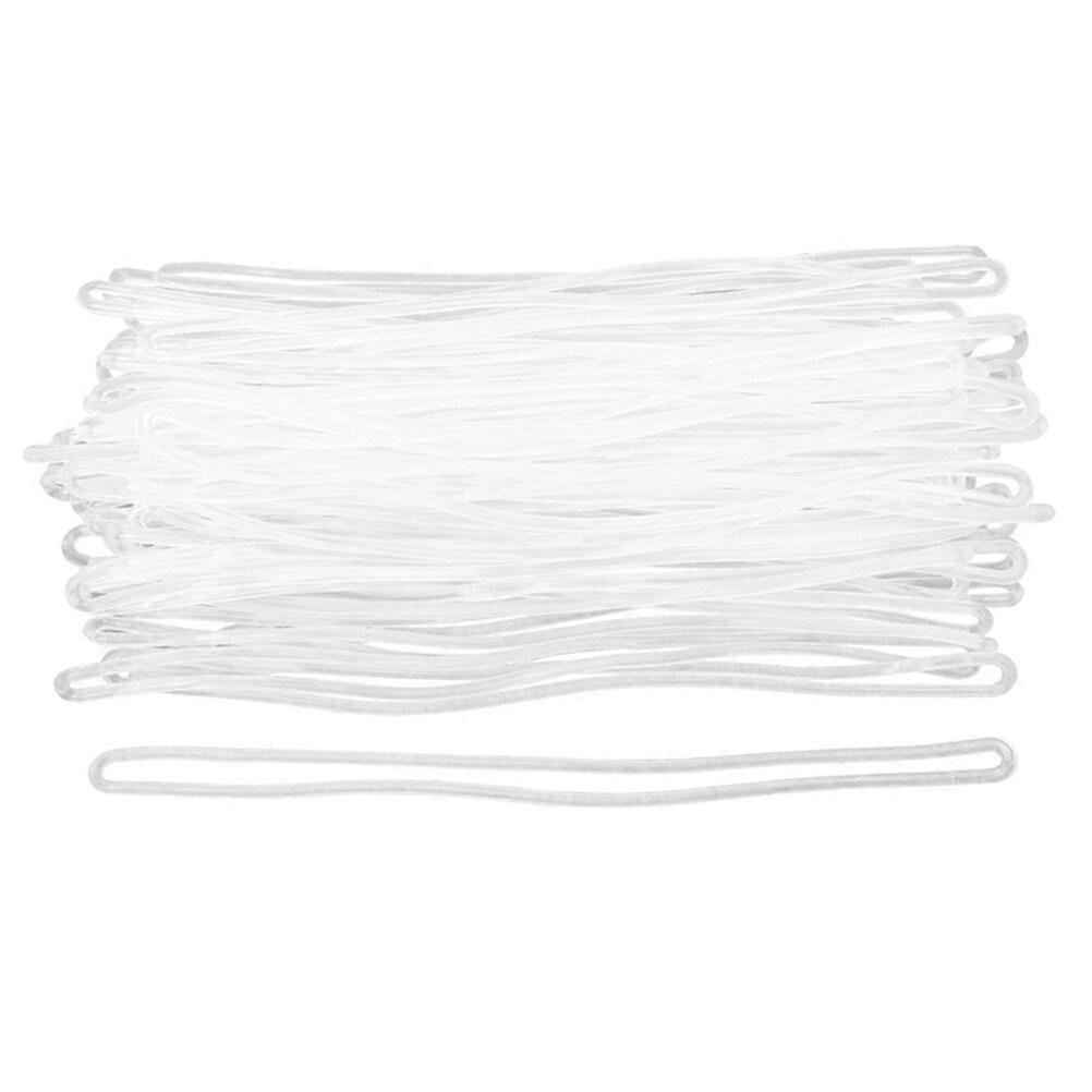 1 Conjunto 100 Pcs PVC Bagagem Loops Bagagem Tag Worm Loops Alças (Transparente)