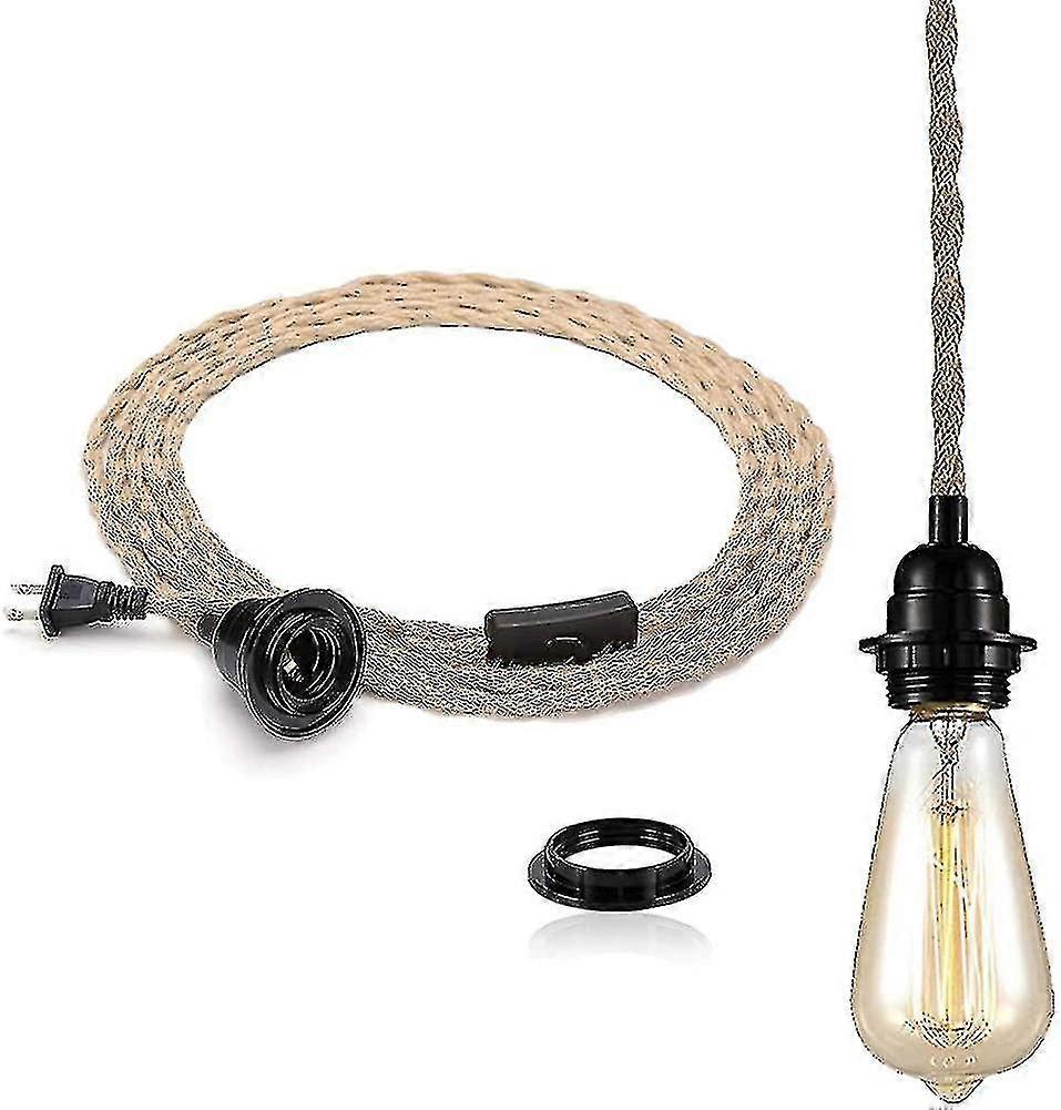 Diy 15ft Industrial Vintage Ceiling Pendant Light Cord Hanging Light Kit With