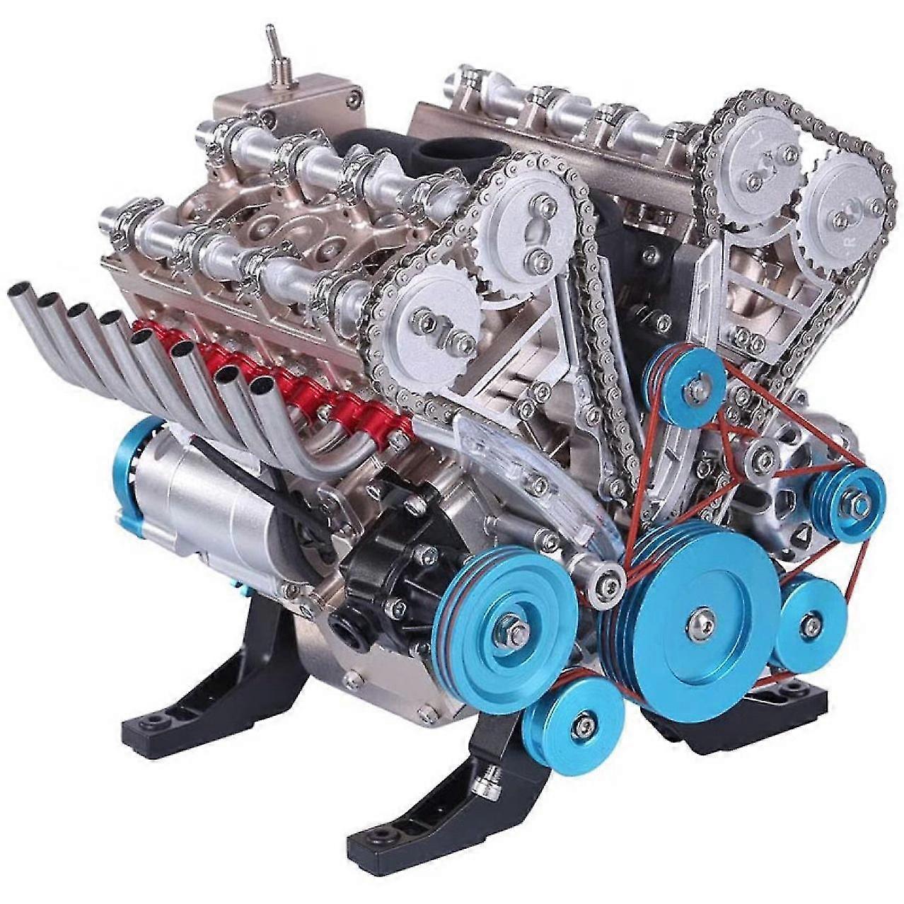 Mini Inline Cylinder Engine Model Kit Leksaker för hartsprydnader (1st)