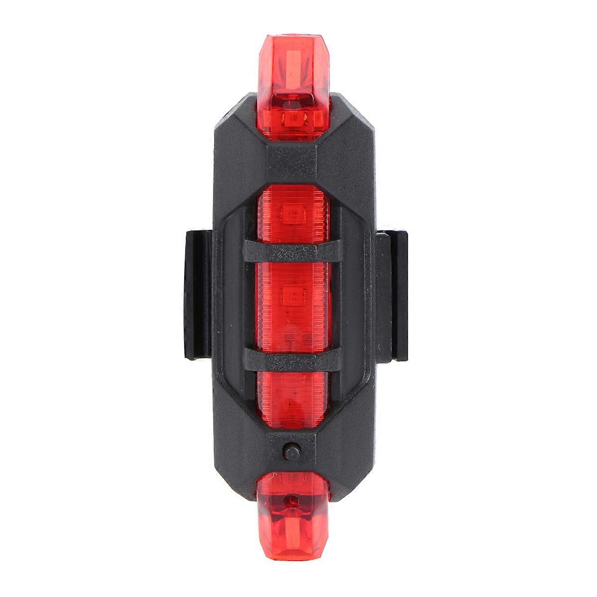 Waterproof USB Rechargeable 4 Modes High Brightness LED Rear Tail Light Back Lamp (Red)