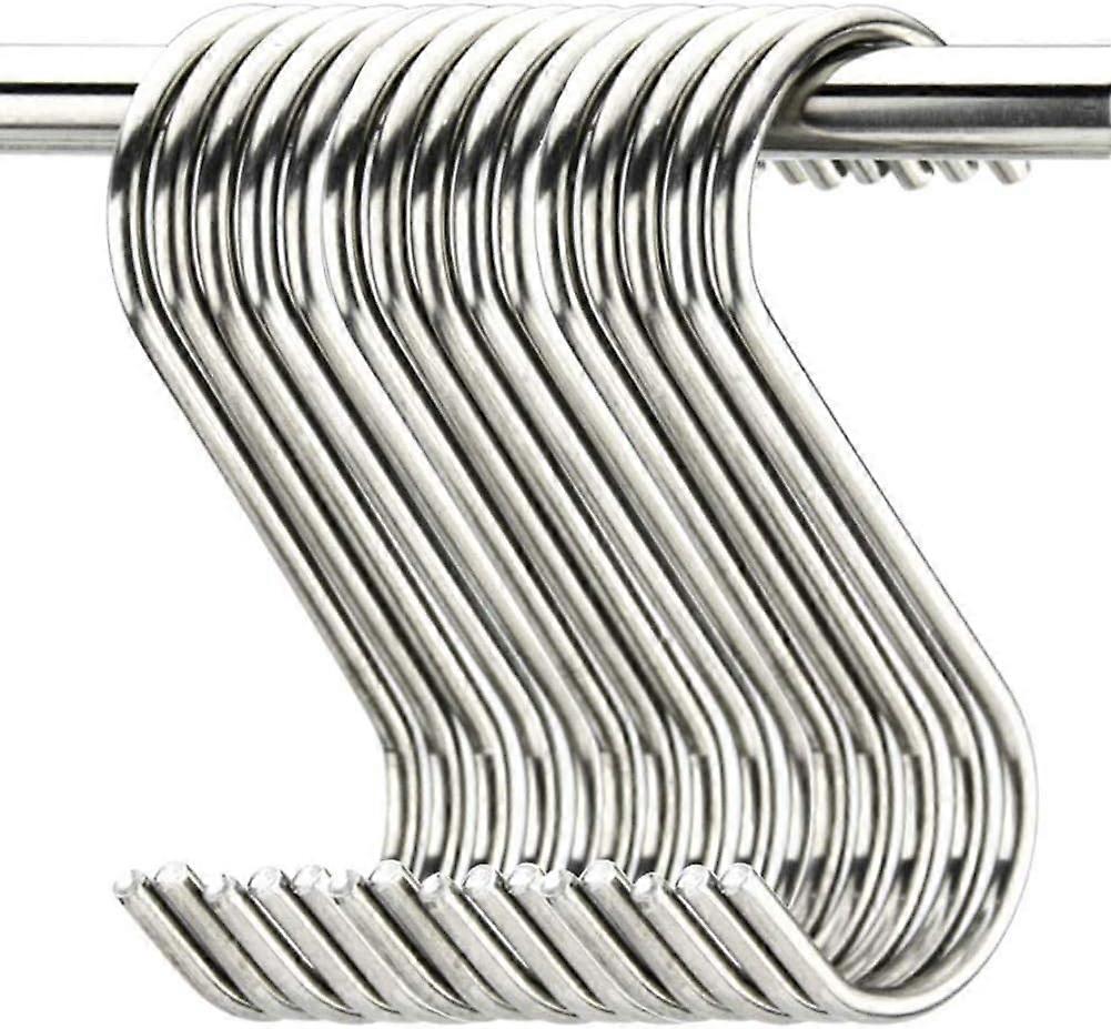 20パック3.5インチフックS字型ハンギングフックステンレス鋼金属ハンガーハンギングフックキッチン、クローゼット、バスルーム、ワークショップ、庭、屋外など。