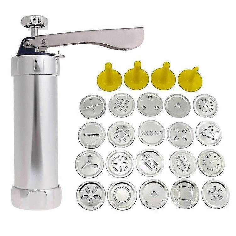 Biscuit Making And Icing Set,biscuit Making And Icing Set,stainless Steel Biscuit Press With 20 Cookie Mold And 4 Icing Tips Biscuit Icing Kit For Coo