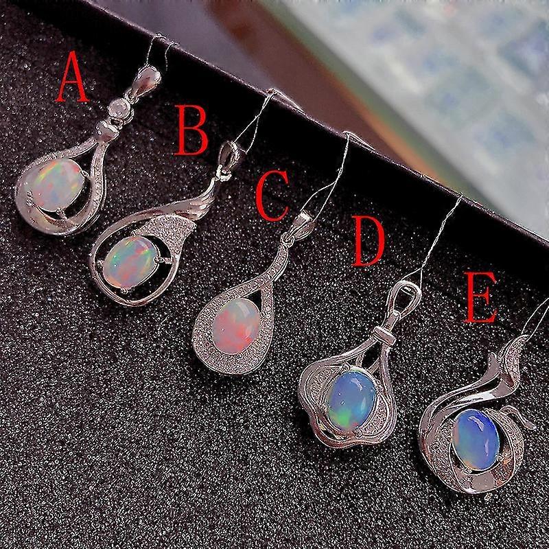 Regalo per l'amante fidanzata 925 moda opale intarsiato opale ragazza ciondolo